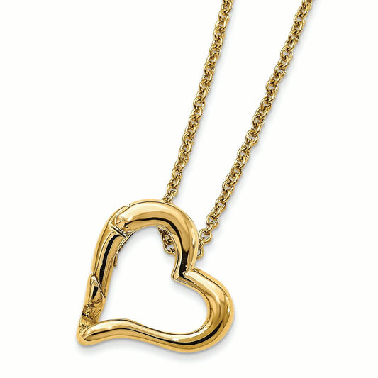 Gold-tone Heart Ring, Eyeglass or Mask Holder Pendant 18 inch Necklace GM7595