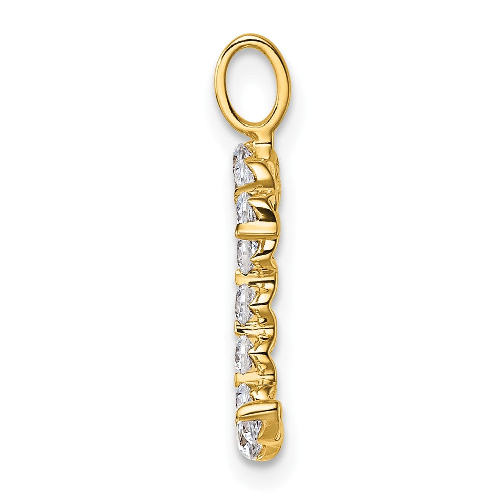 True Origin 14k 3/8 carat Lab Grown Diamond VS DEF Alphabet C Pendant