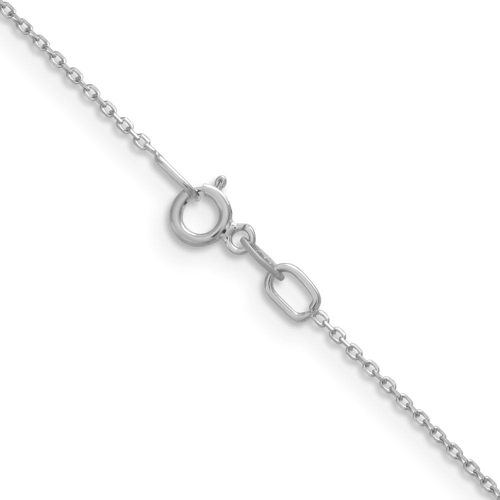 14K White Gold .85mm D/C Cable Chain