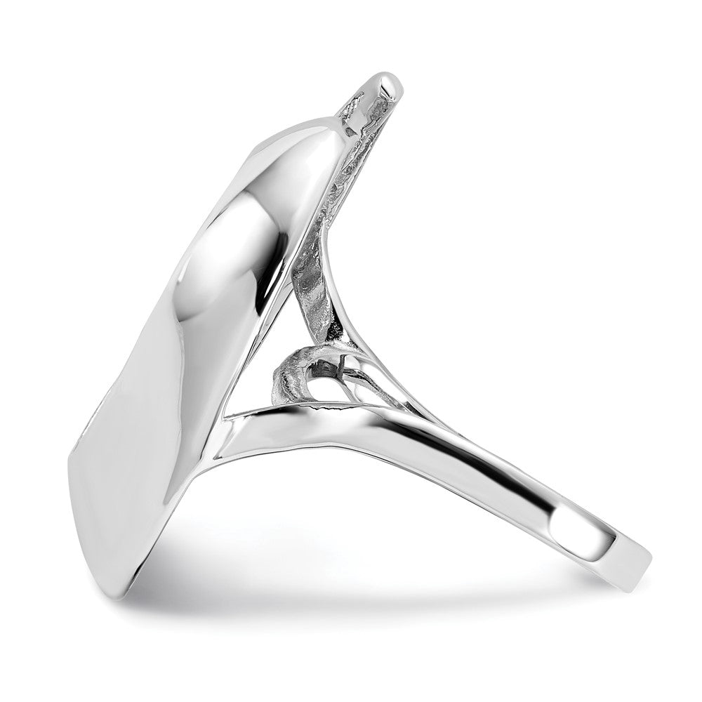 Sterling Silver Brilliant Embers Polished CZ Swirl Ring