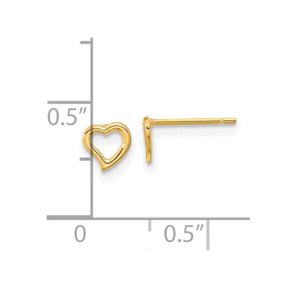 14K Madi K Double Heart Post Earrings