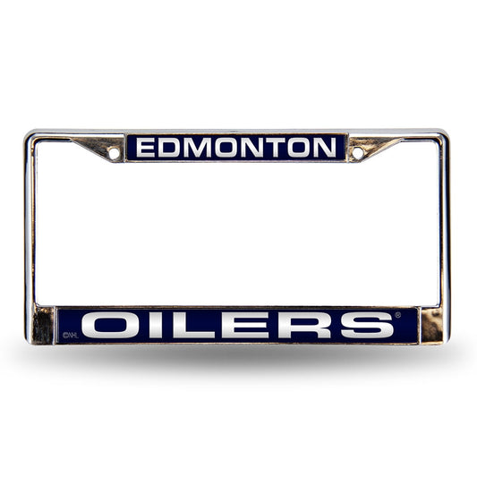 Edmonton Hockey Oiler's Chrome Metal Laser Cut License Plate Frame
