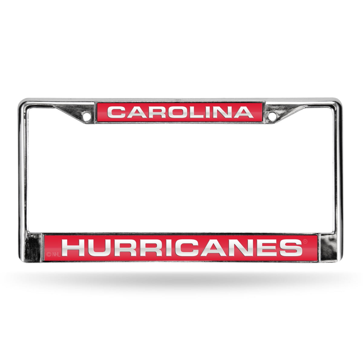 Carolina Hockey Hurricane's Chrome Metal Laser Cut License Plate Frame