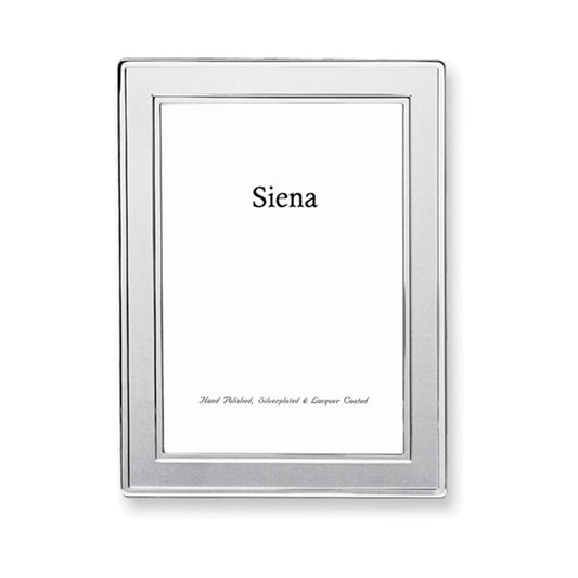 Siena Dbl Border Plain Frame Silver 2x3