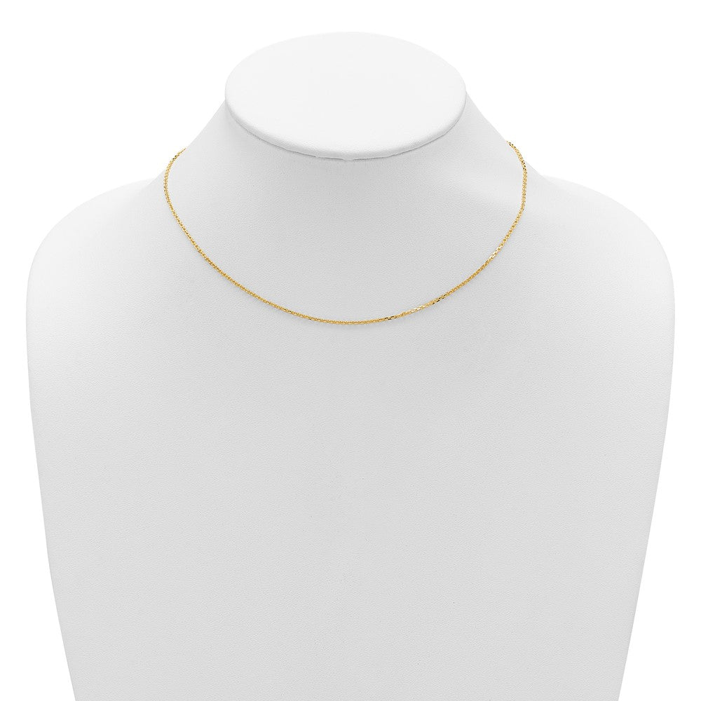 14k 1.4mm D/C Square Cable 2in+2in Adjustable Chain