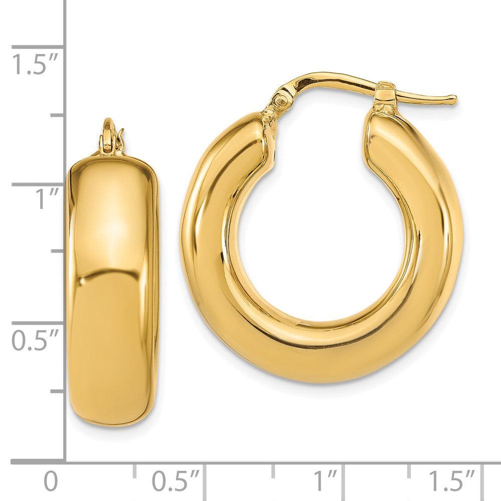 14k Polished Hoop Earrings