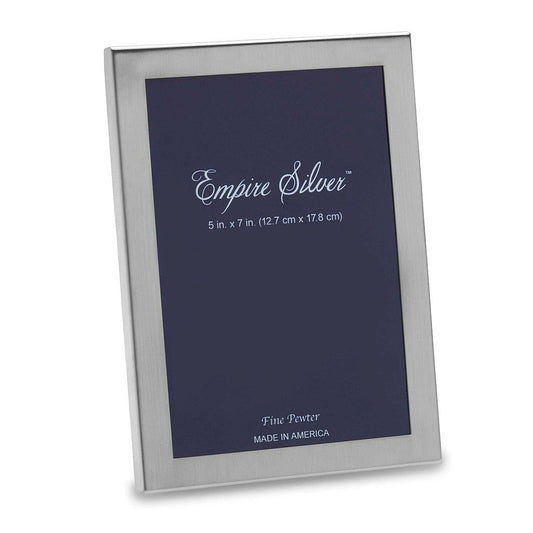 Luxe engraveable BRITE Solid Pewter 5x7 frame by Empire Silver - 5x7