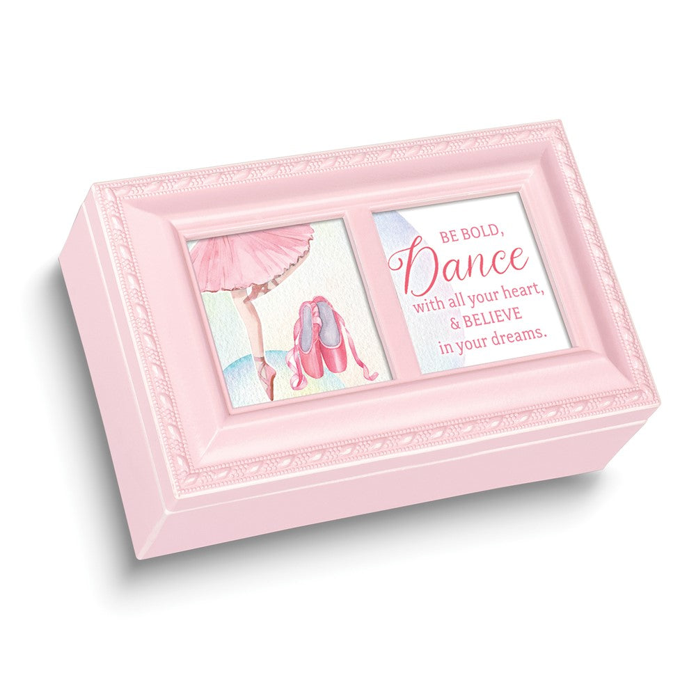 Dance Petite Pink Velvet Lining Music Box (Plays Unchained Melody)