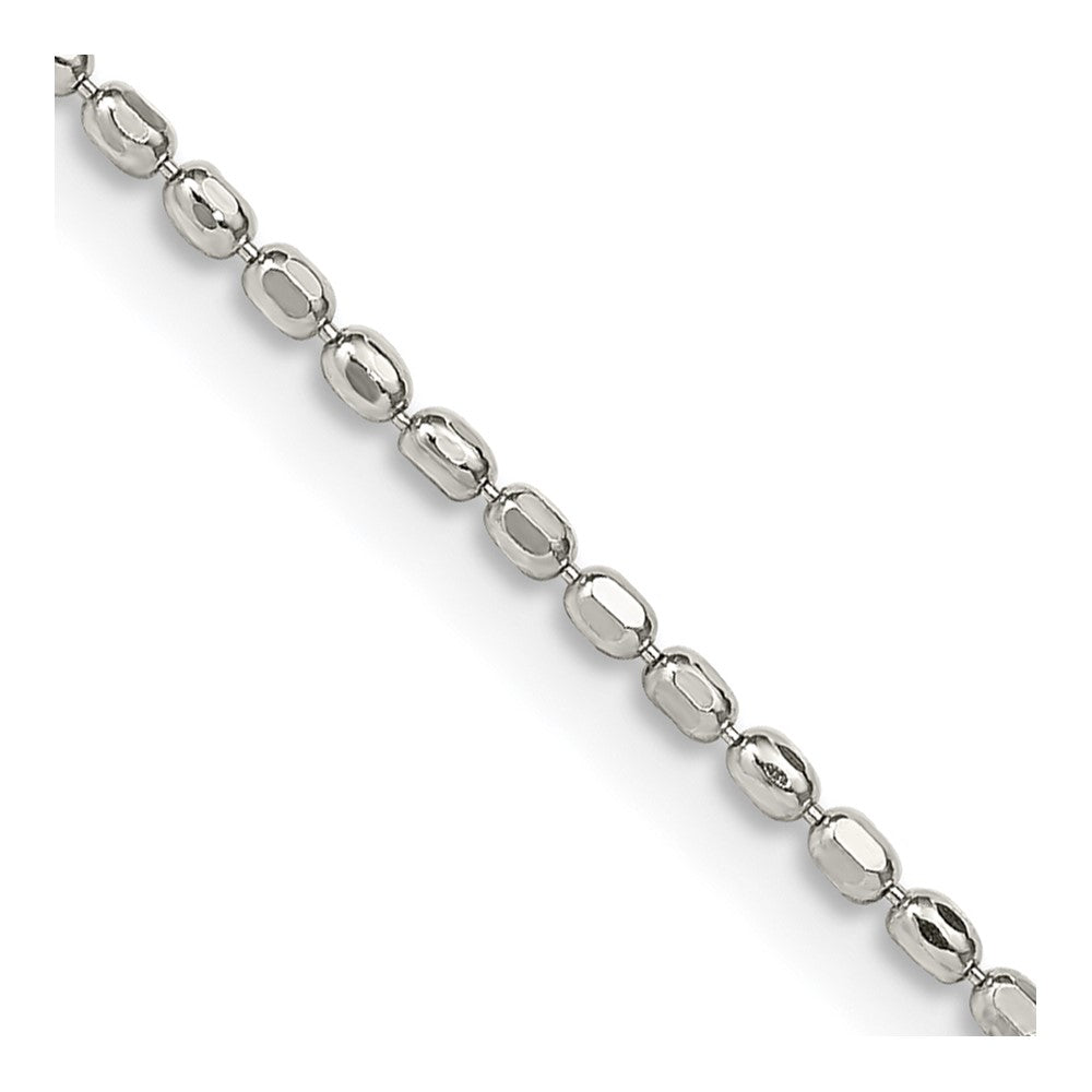 Sterling Silver 1.5mm Fancy Beaded Chain 18 Inches