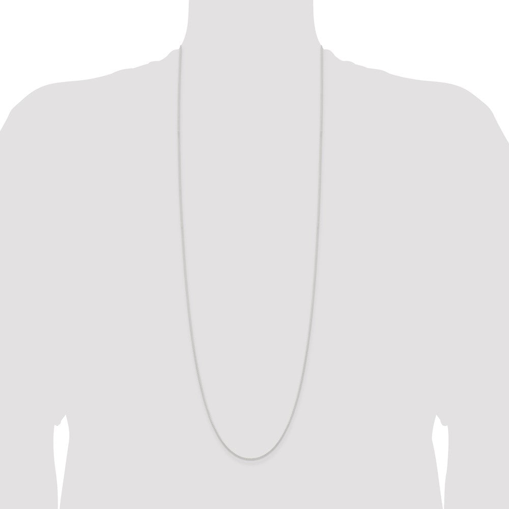 Sterling Silver 1mm Round Spiga Chain 36 Inches