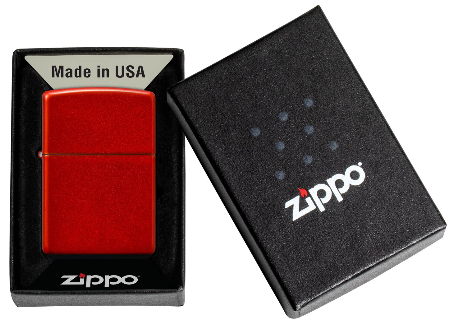 Zippo Metallic Red Matte Pocket Lighter