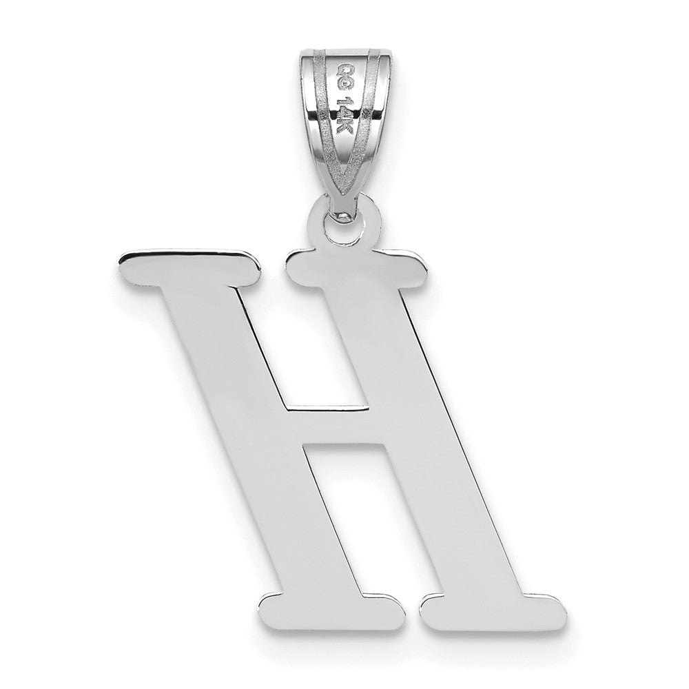 14kw Polished Letter H Initial Pendant