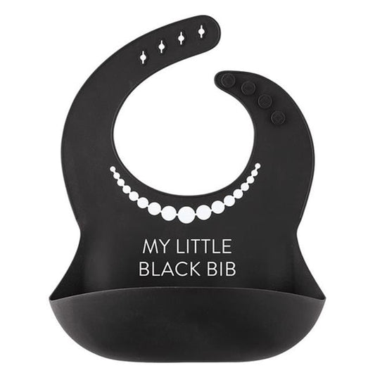 Stephan Baby N6621 9.5 in. Silicone Bib - My Little Black Bib
