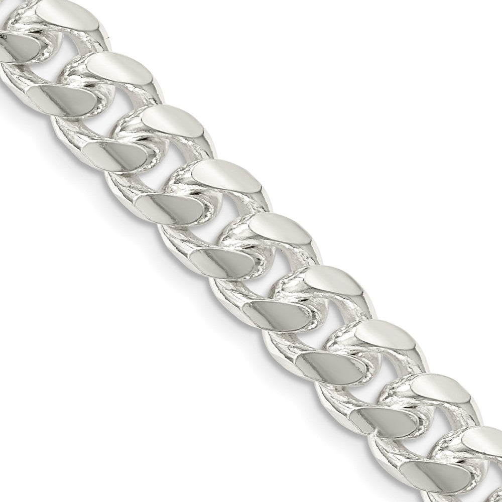 Sterling Silver 8.5mm Domed w/ Side D/C Curb Chain 26 Inches