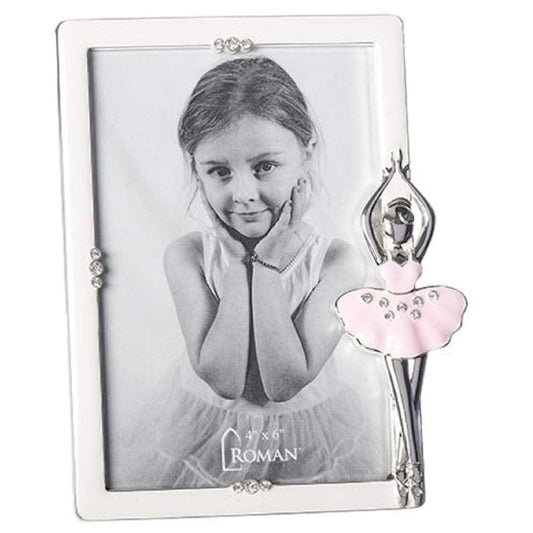 Roman 7.75"H WHITE BALLET FRAME HOLDS 4X6