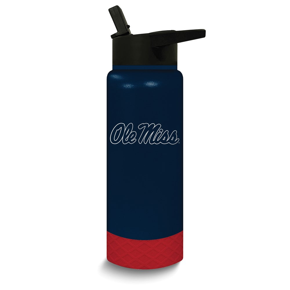 Collegiate University of Mississippi Stainless Steel Silicone Grip 24 oz. Water Bottle
