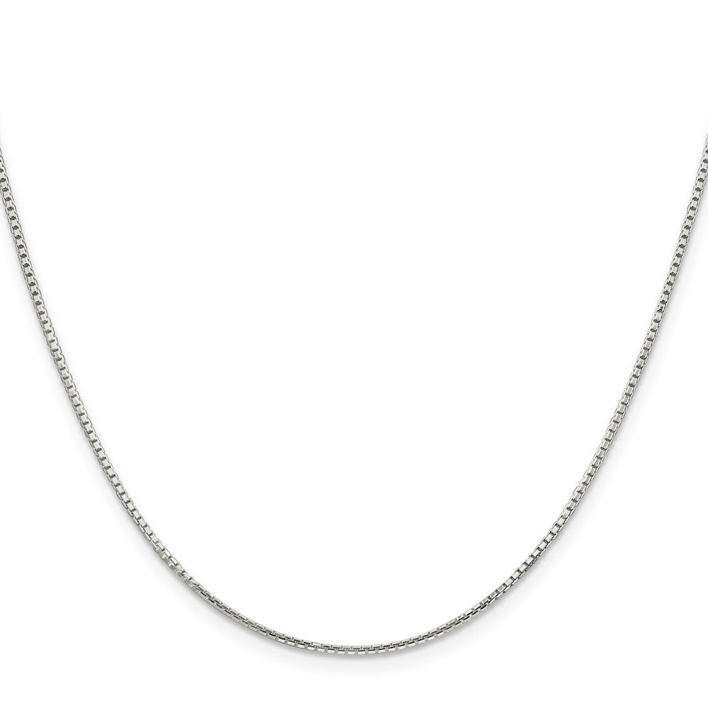 Sterling Silver 1.25mm 8 Sided Diamond-cut Box Chain 20 Inches