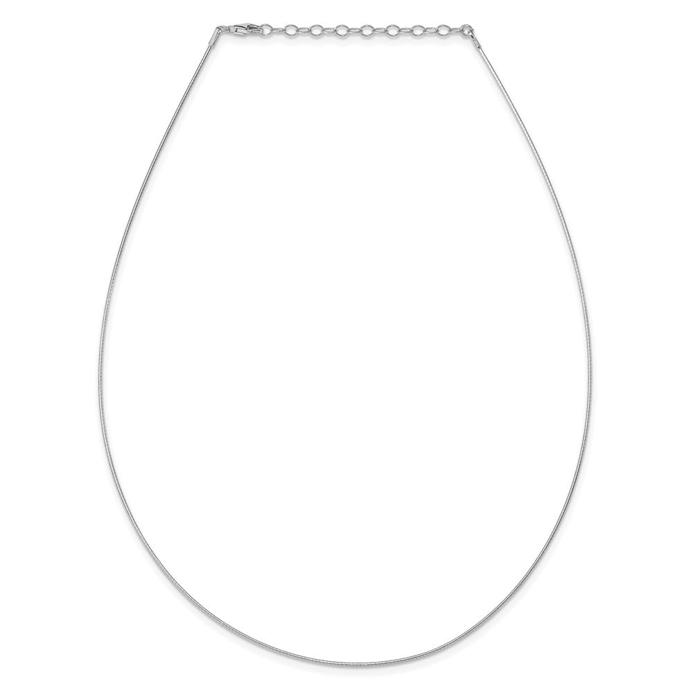 Sterling Silver Rhodium-plated 1mm Round Cubetto 16 Inches