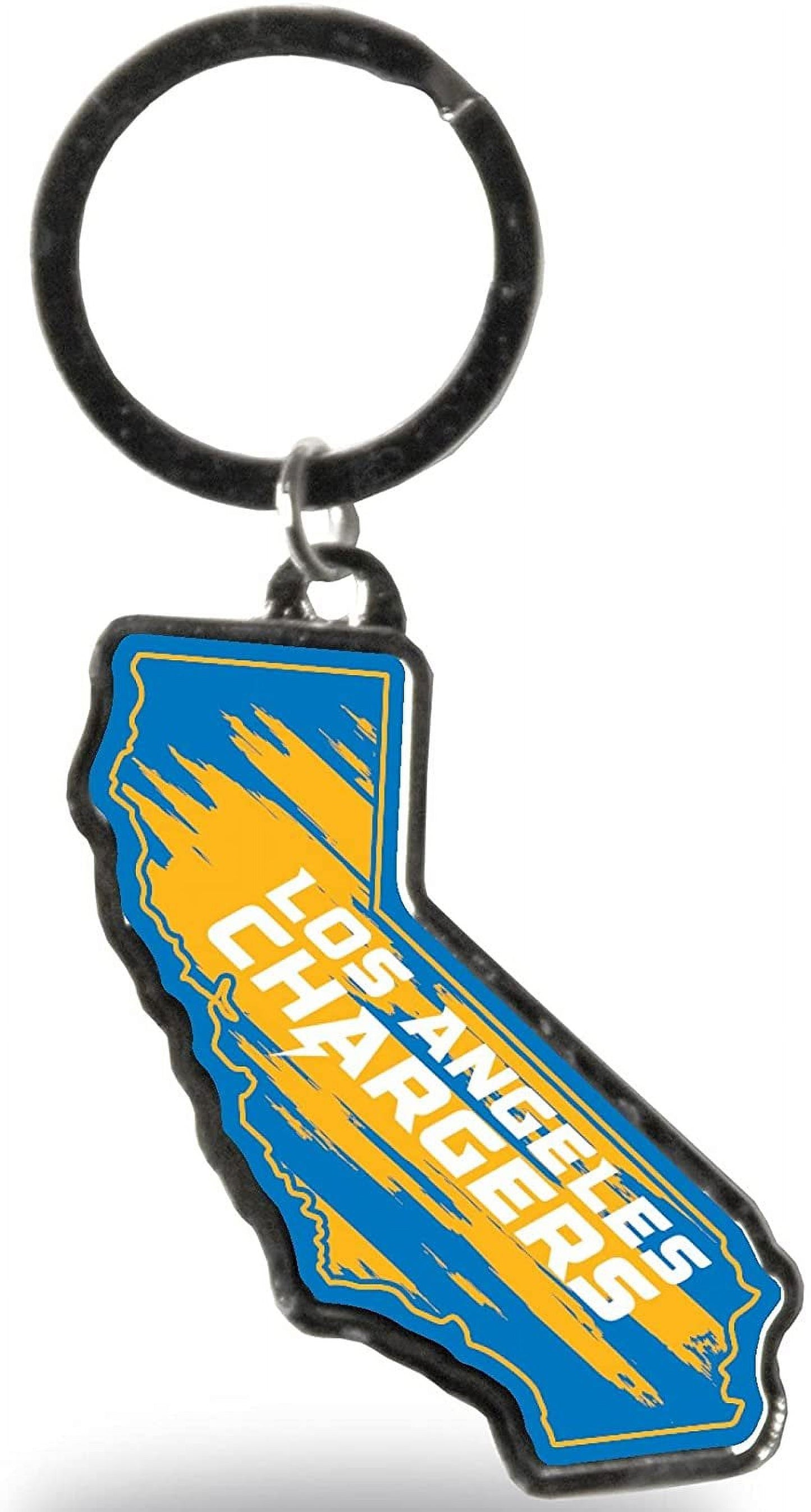 Chargers Keychain Home State Shape Premium Metal Decal Emblem Football