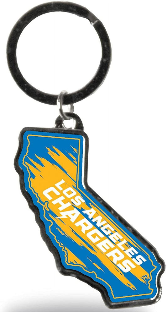 Chargers Keychain Home State Shape Premium Metal Decal Emblem Football