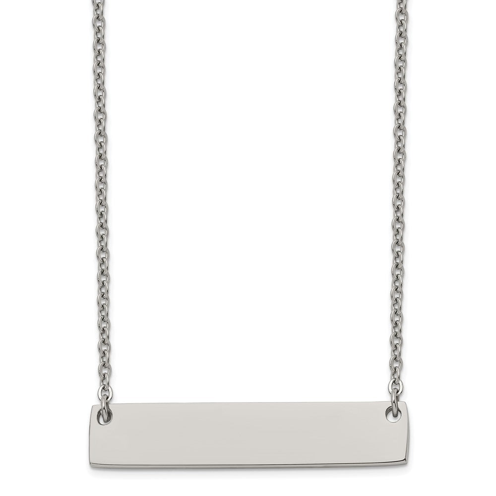 Titanium Polished Bar w/2in ext 19.5in Necklace