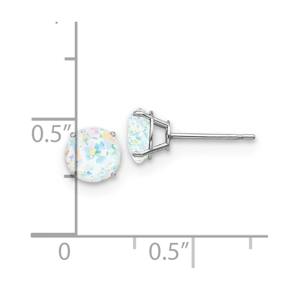 14kw Created Opal Earrings