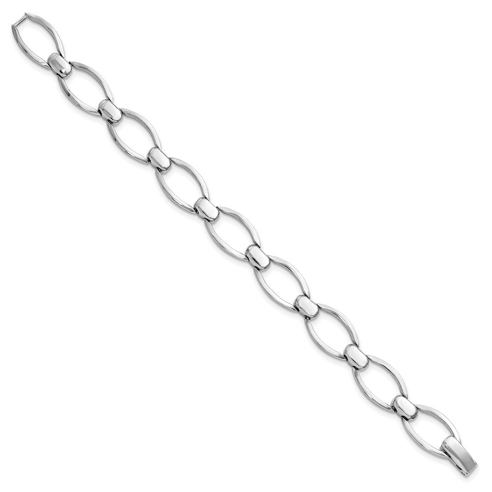 Sterling Silver Polished Fancy Link Bracelet