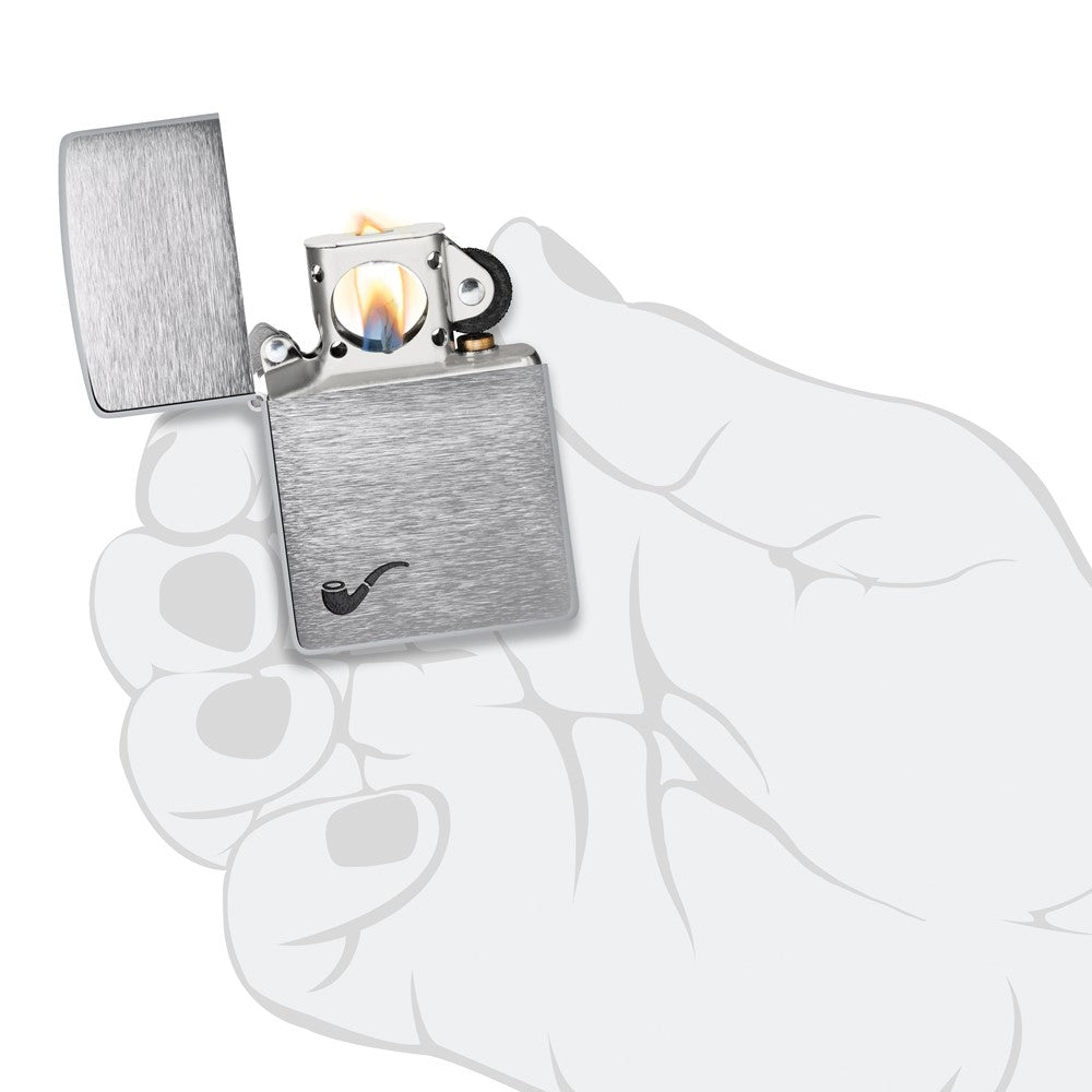 Brushed Chrome Pipe Lighter