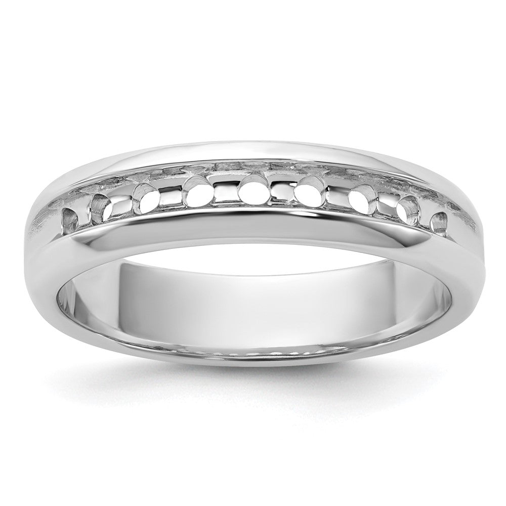 IBGoodman 14k White Gold Polished Nine Stone Men's Ring Mounting