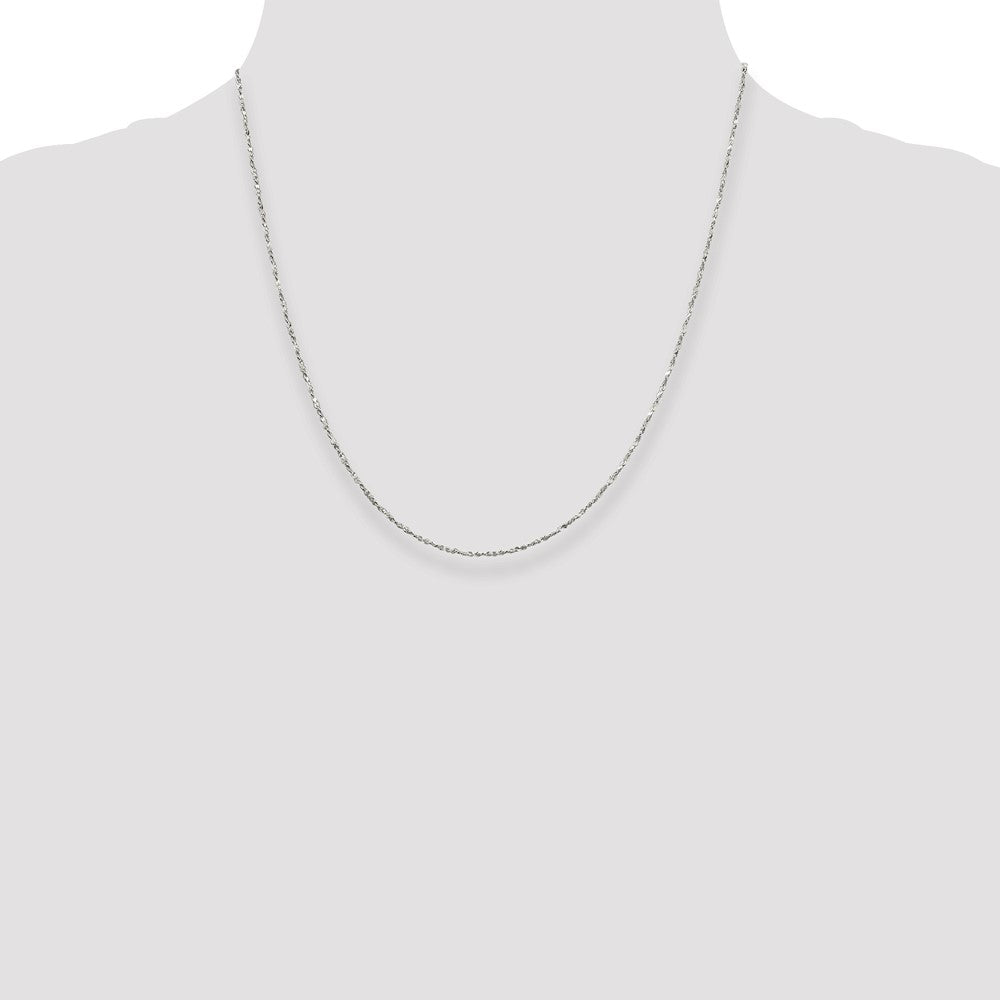 Sterling Silver 1.4mm Twisted Serpentine Chain 20 Inches