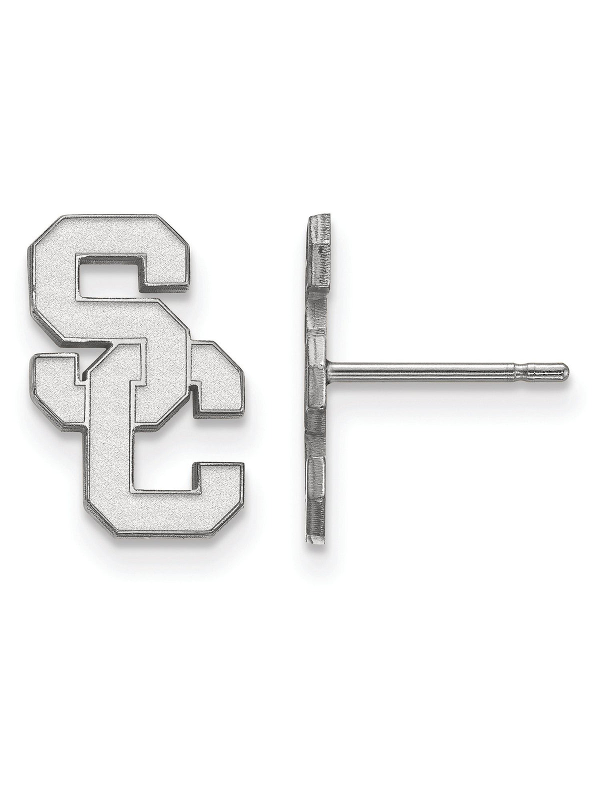 Logoart 925 Sterling Silver University Of Southern California Small Post Earrings