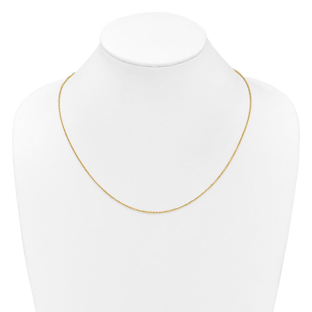 14K Adjustable  1.4mm D/C Cable Chain