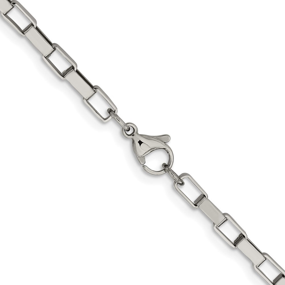 Stainless Steel Polished 4.8mm 22in Square Link Chain