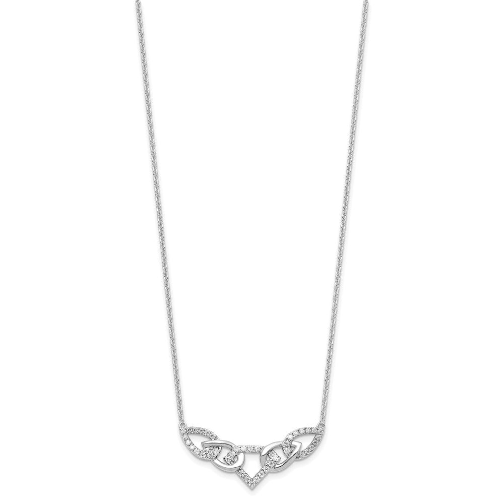 14k White Gold 1/2 carat Lab Grown Diamond VS/SI+ G+ 18 inch Fancy Teardrop Necklace