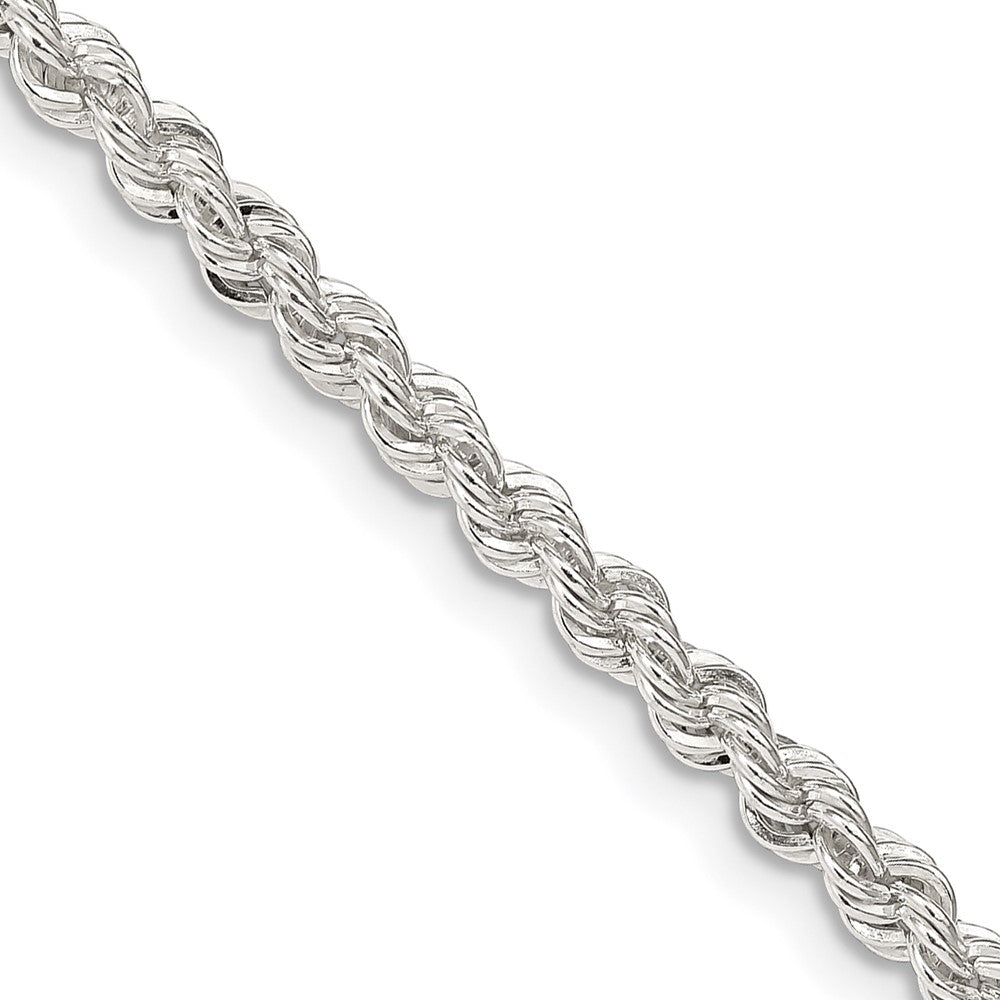 Sterling Silver 3mm Solid Rope Chain 26 Inches
