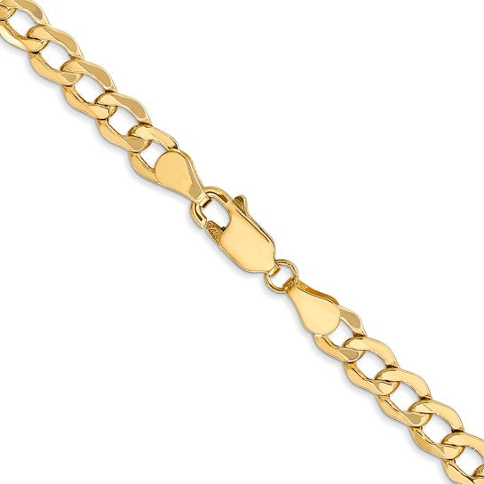 10k 5.25mm Semi-Solid Curb Chain