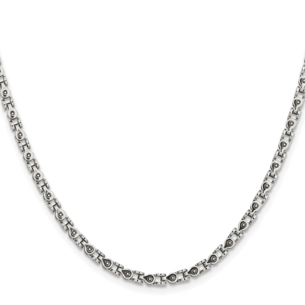 Stainless Steel Polished Fancy Link 24in Chain
