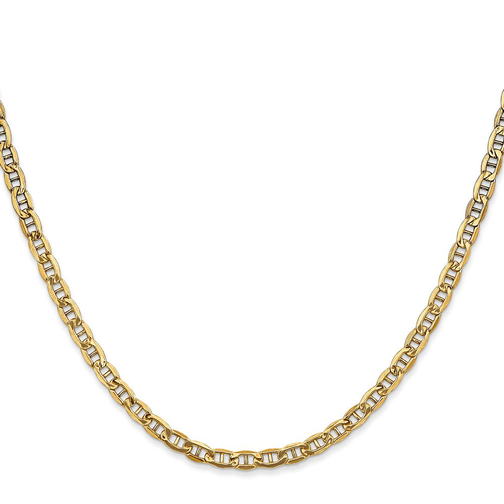 14K 26 inch 3.2mm Semi-Solid Anchor with Lobster Clasp Chain