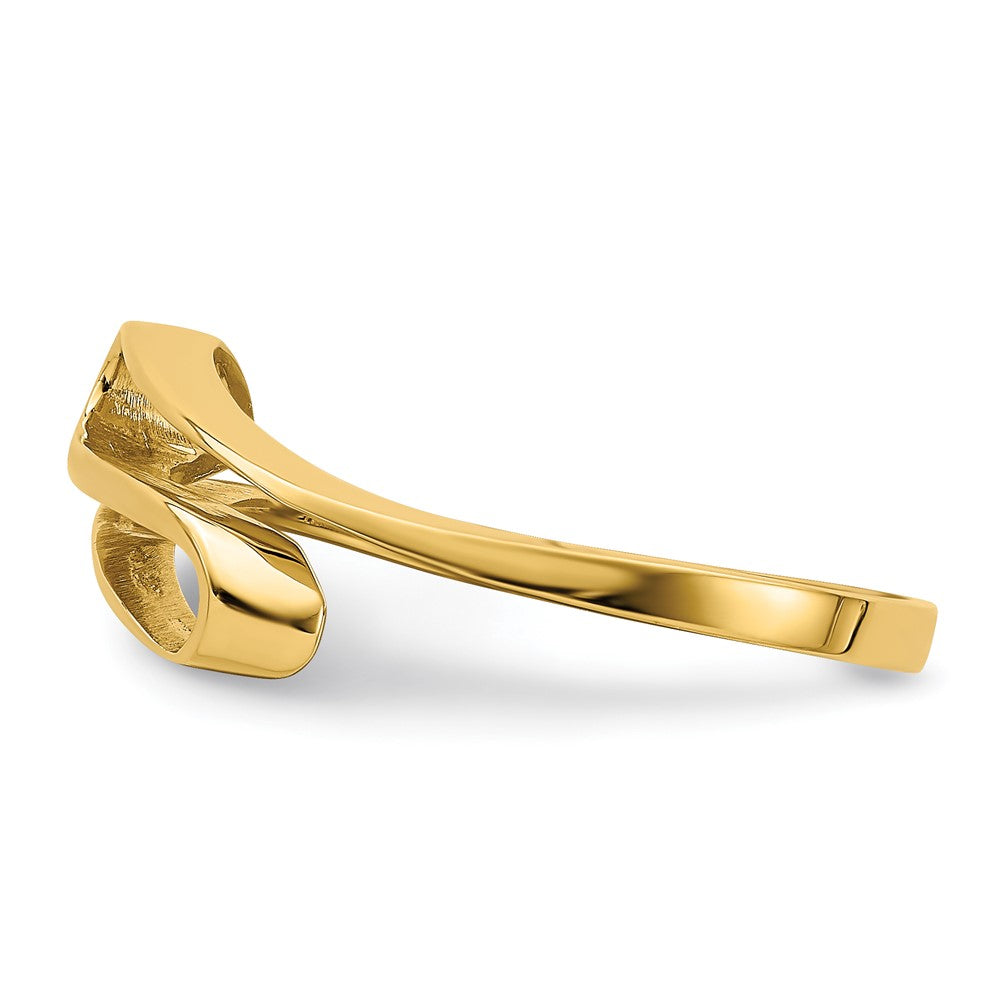14K Gold Swirl Ring Size 7