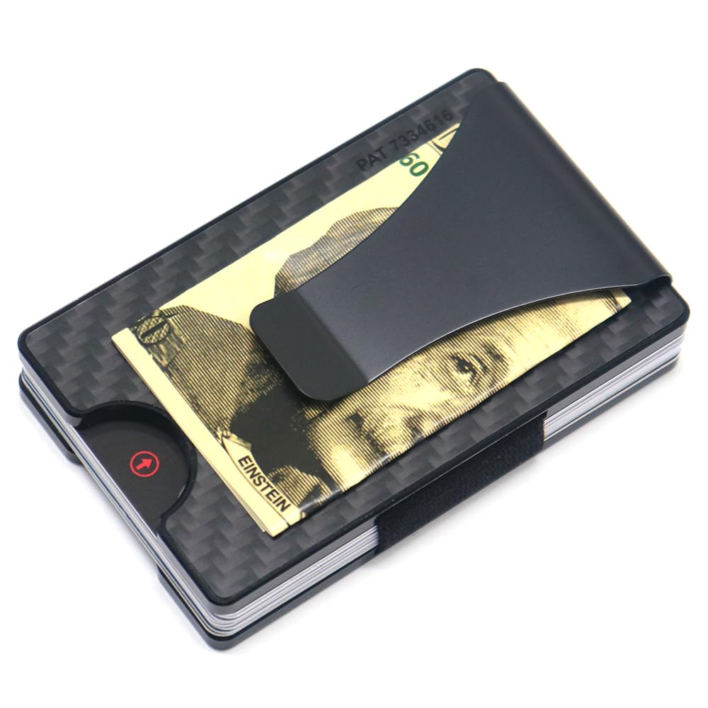 Storus Smart RFID Blocking Carbon Fiber Wallet with Money Clip