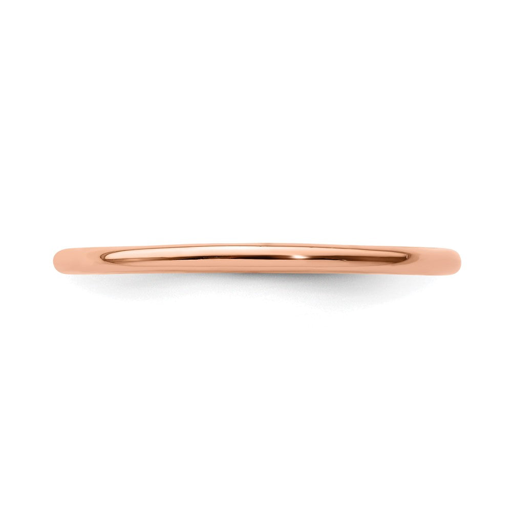 Sterling Silver Stackable Expressions Pink-plated Polished Ring Size -5