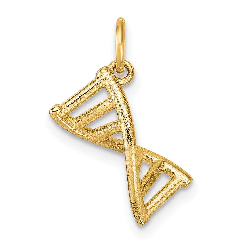 14K 3-D Polished DNA Pendant