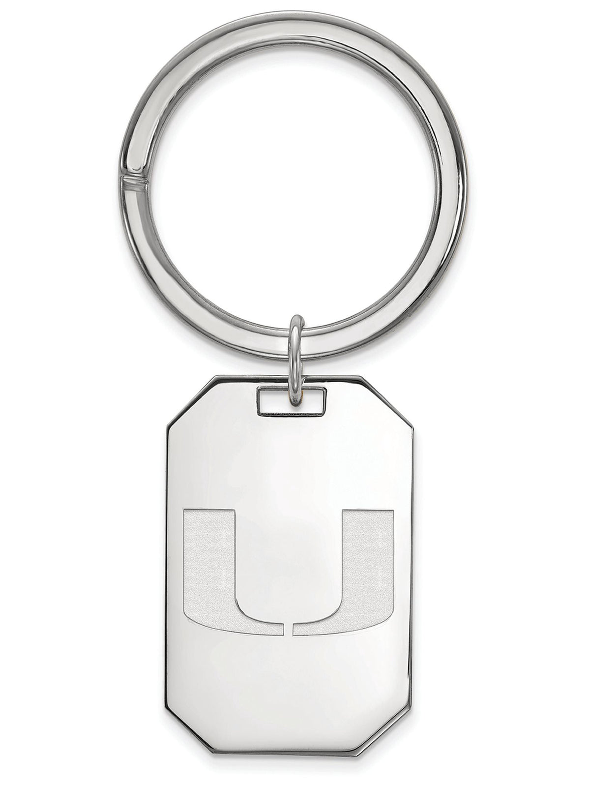 Sterling Silver U of Miami Key Chain
