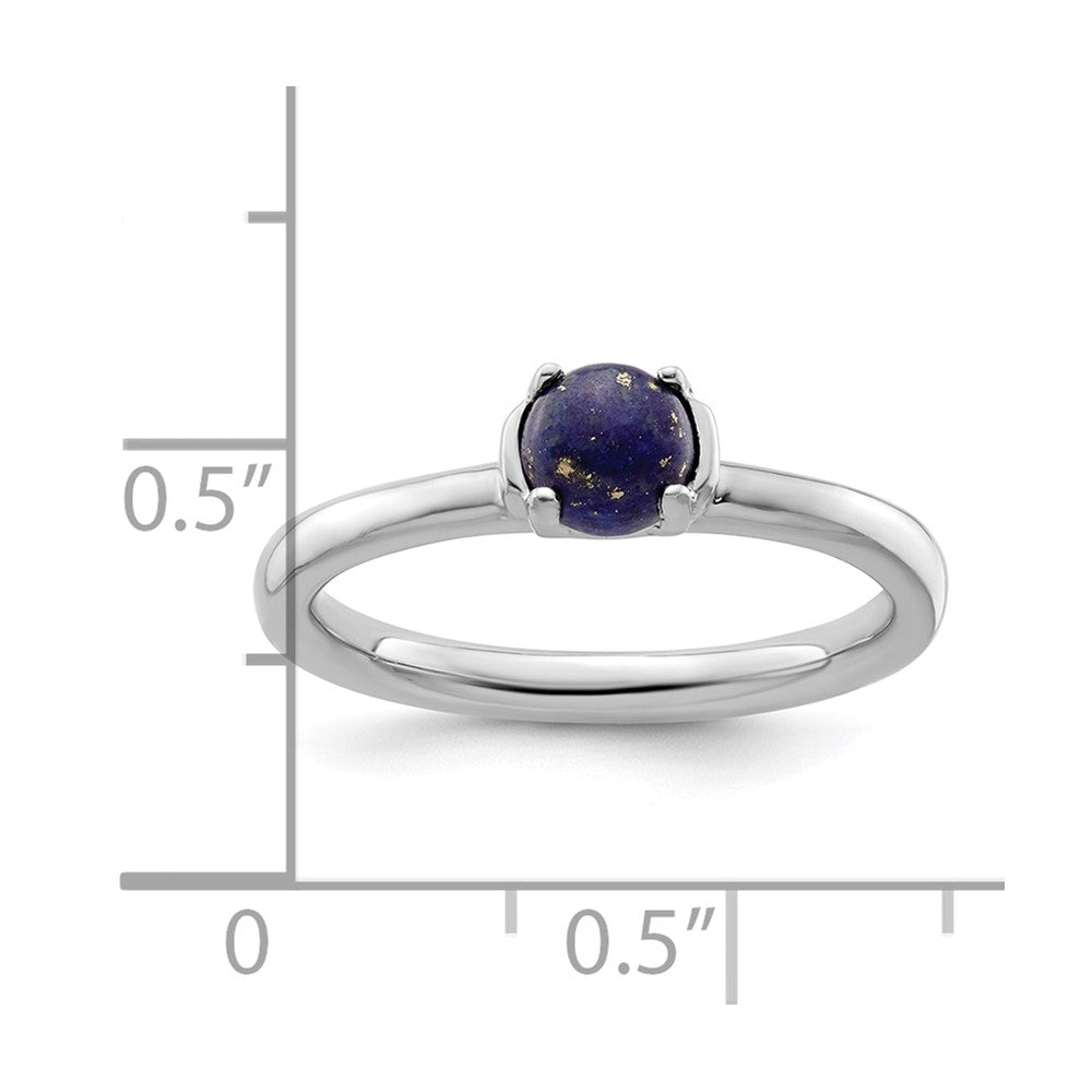 Sterling Silver Stackable Expressions Polished Blue Lapis Ring Size -9
