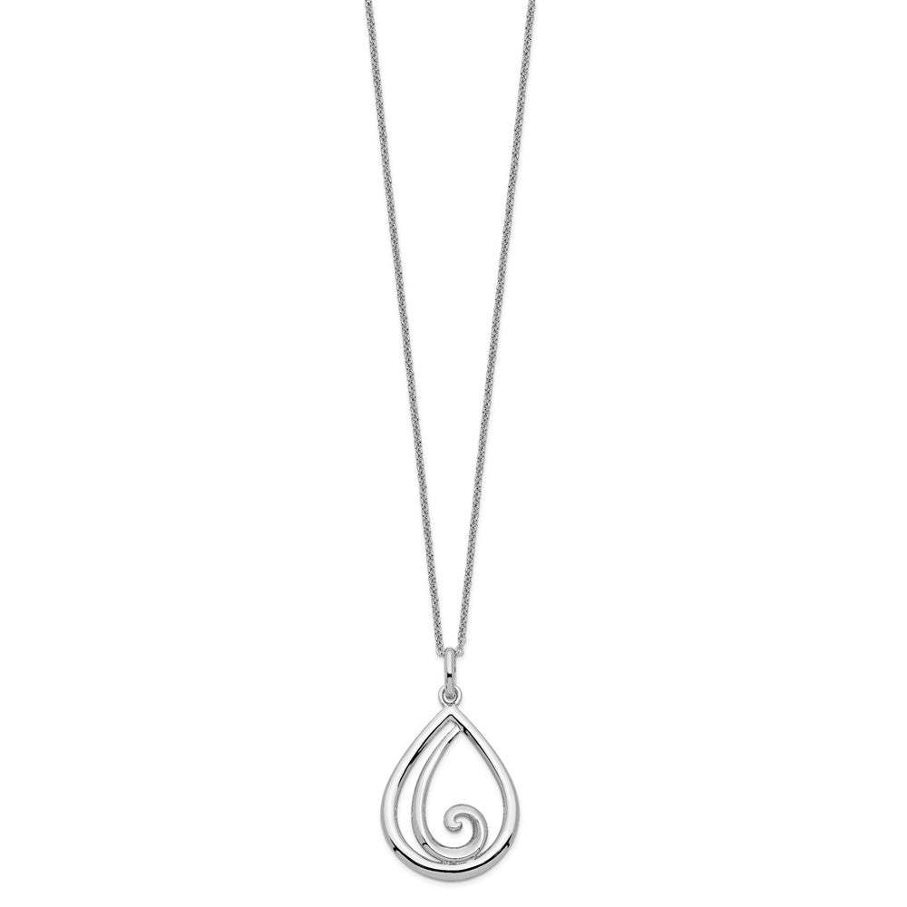 Sentimental Expressions Sterling Silver Rhodium-plated Remember Me Always 18in Necklace 18 Inches