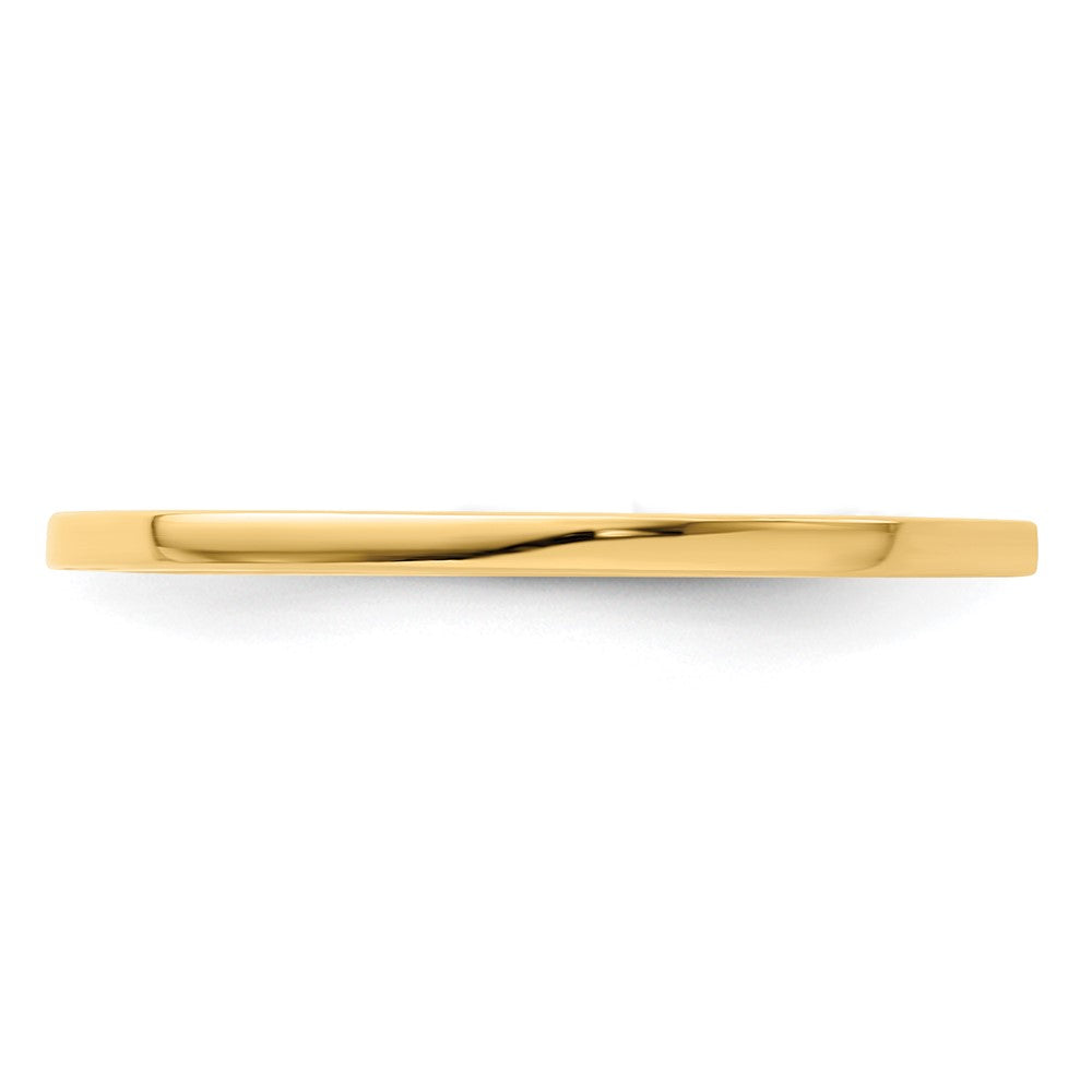 10K Yellow Gold 1.2mm Flat Polished Stackable Band Size 7.5
