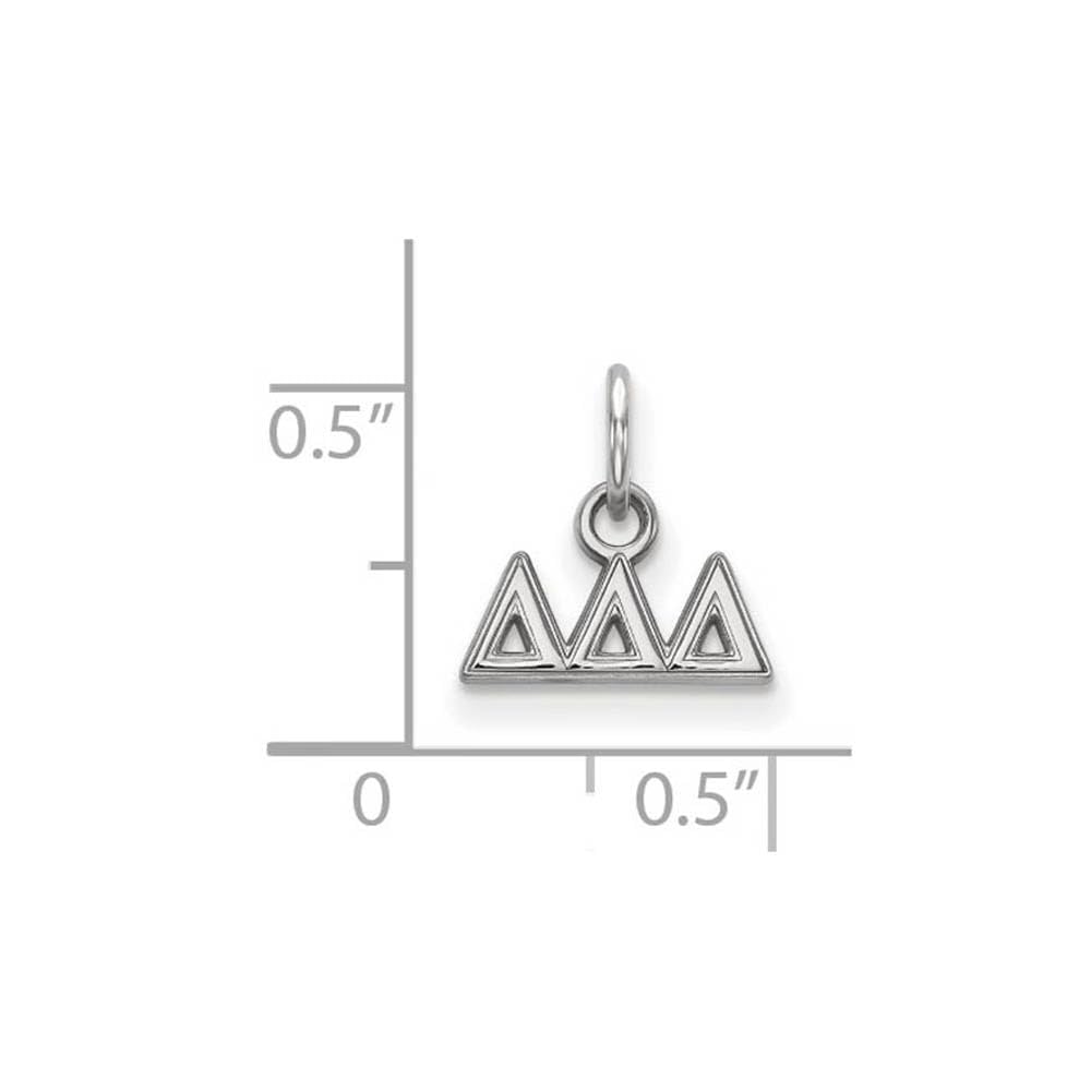 Sterling Silver Official Licensed Greek Sororities Delta Delta Delta (???) XS Pendant
