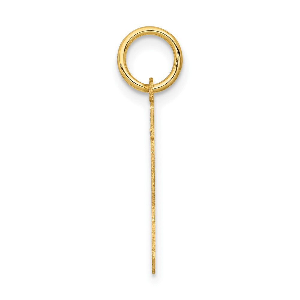 14k Small Polished Number 13 Charm