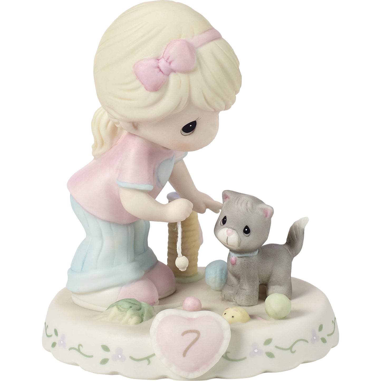 Precious Moments Growing In Grace Age 7 Blonde Girl Figurine, Count 1