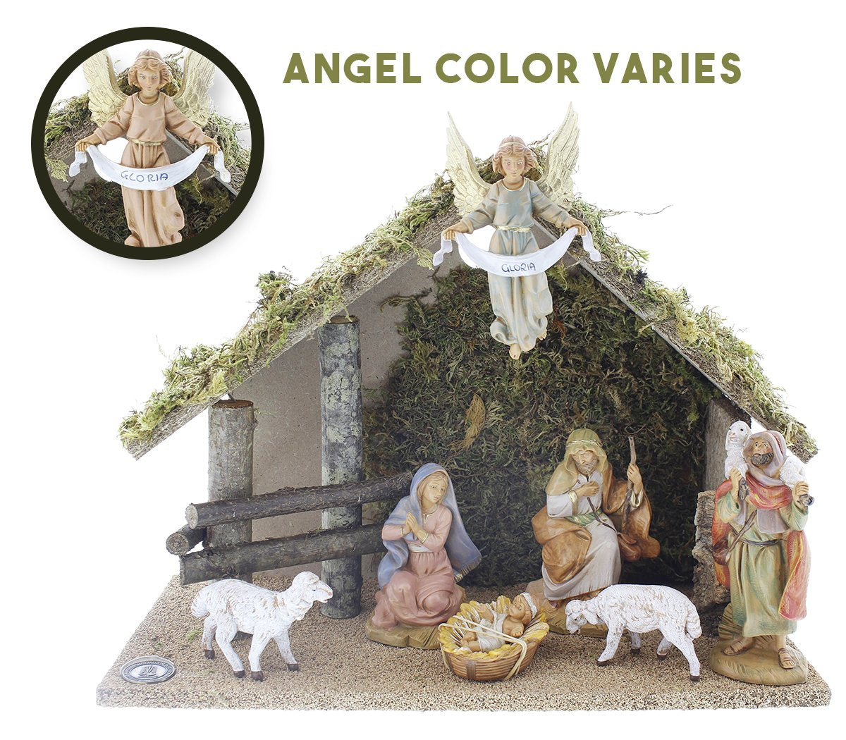 Roman 7-Piece Christmas Nativity Figurine Set 13.75"